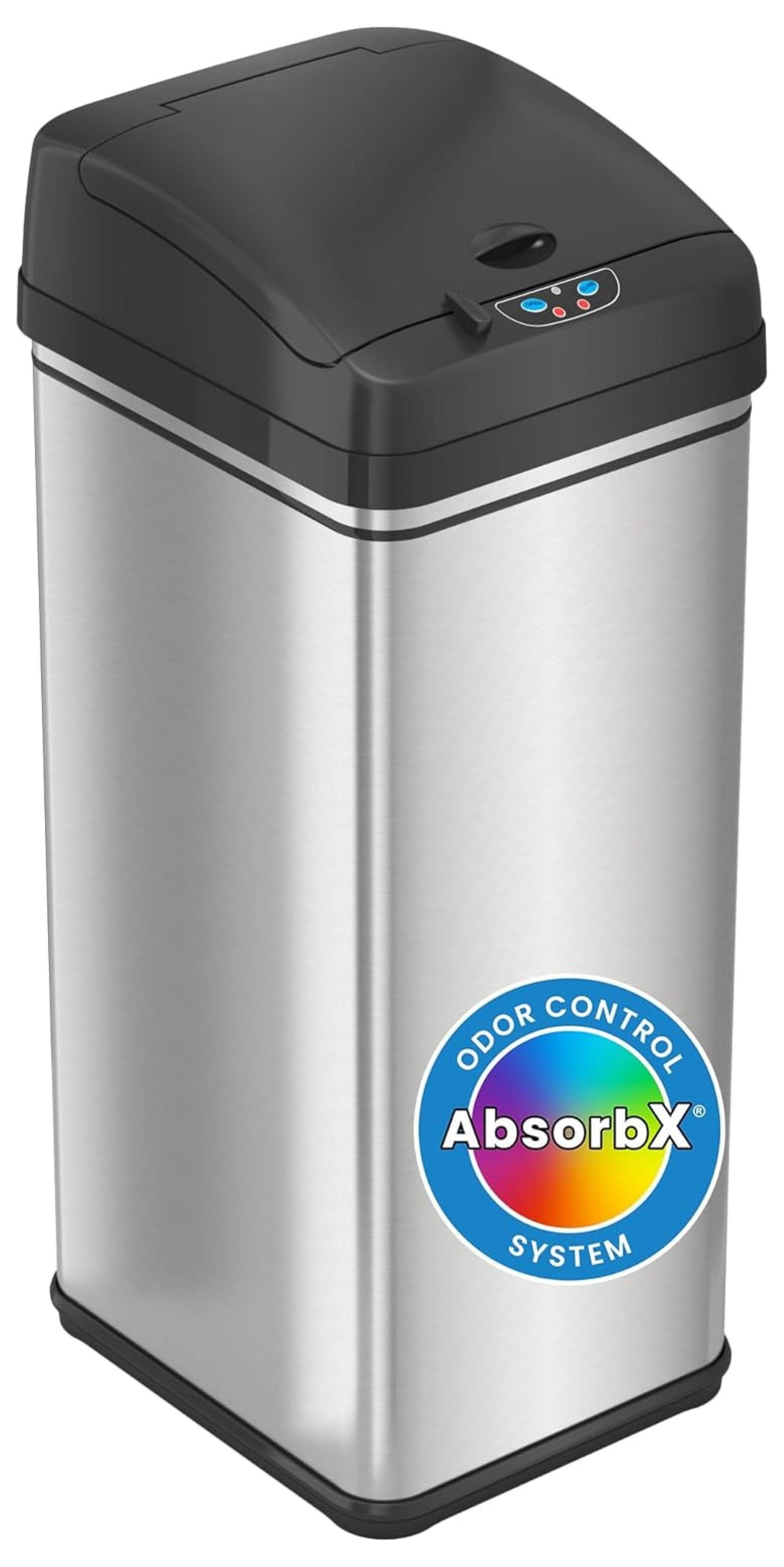Drevy 13 Gallon Stainless Steel Automatic Garbage Can with AbsorbX