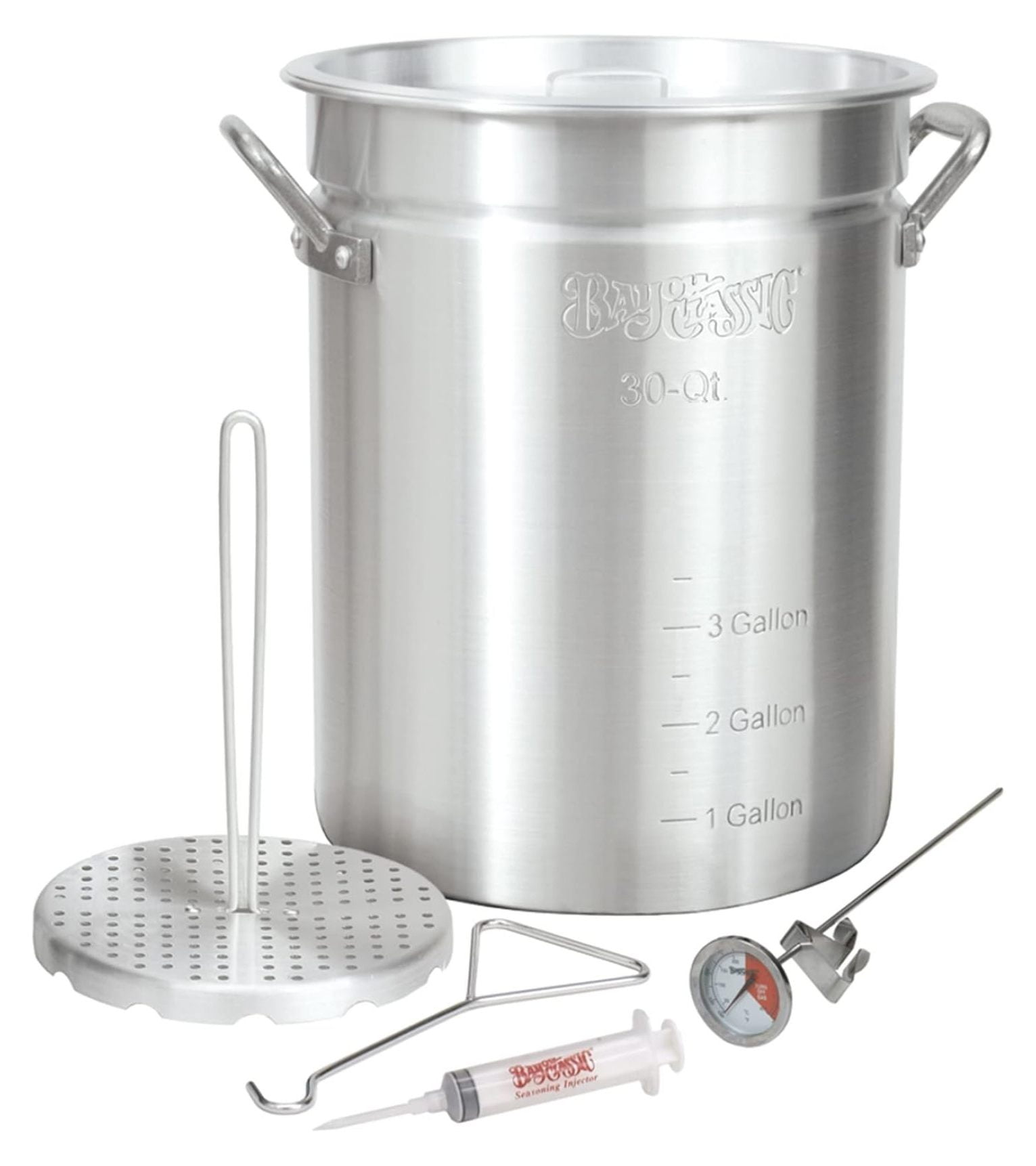 Bayou Classic 30 Qt Silver Aluminum Turkey Fryer Kit