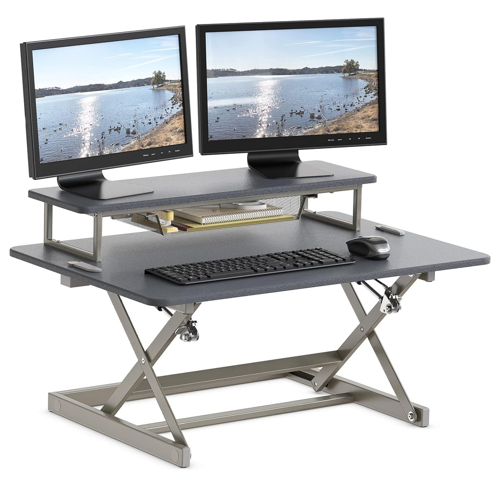 36 Inch Height Drevy 36-Inch Height Adjustable Standing Desk Converter Sit to Stand ...