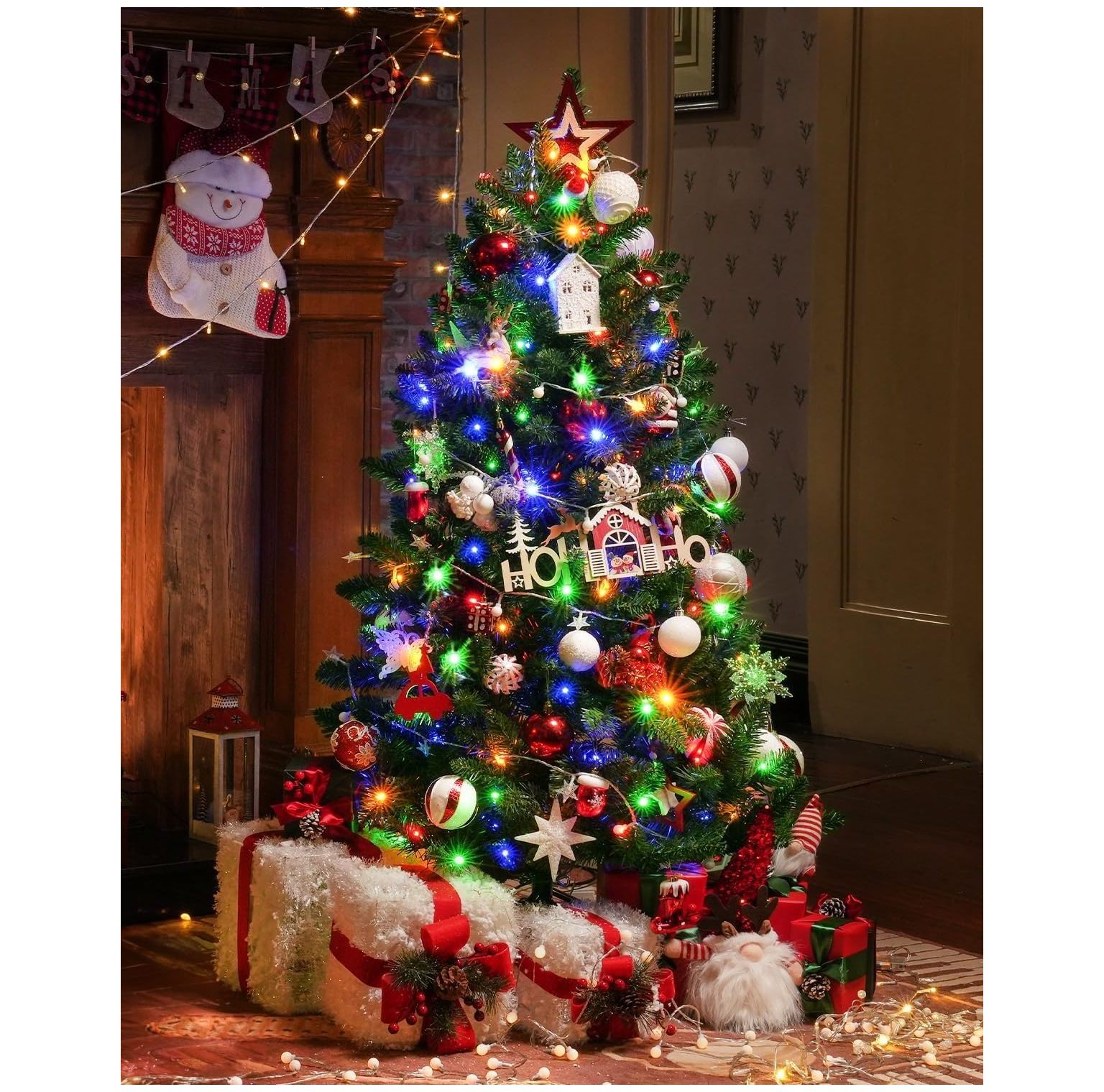Drevy 4.5ft Prelit Christmas Tree with Color Changing LED Lights 8