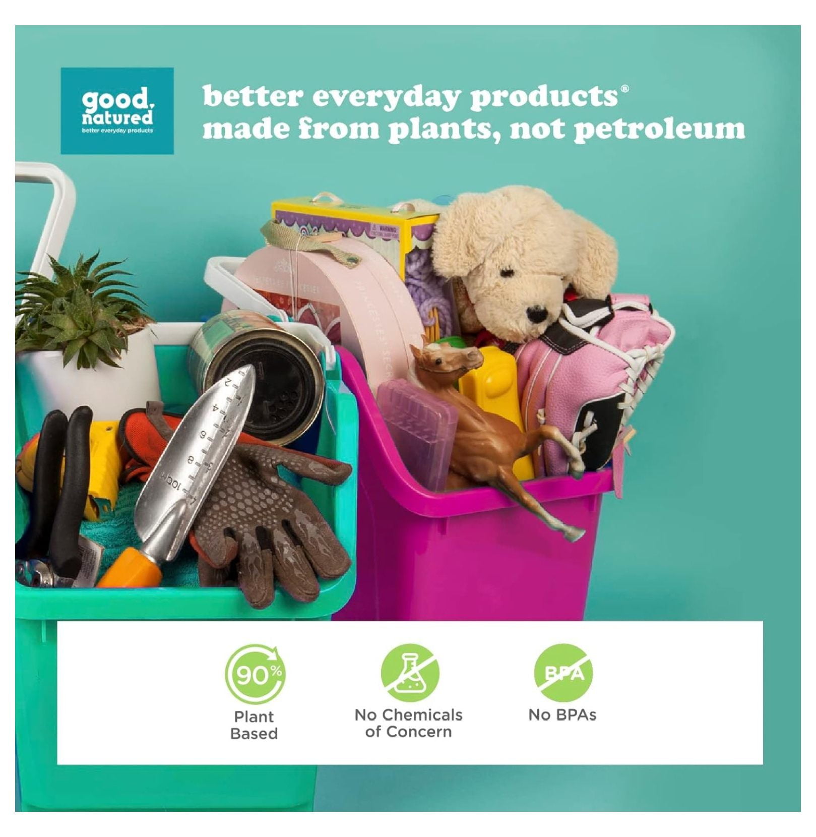 Drevy 4Pack 6G/25L Stackable Recycle Bins Ideal for Kitchen & Home