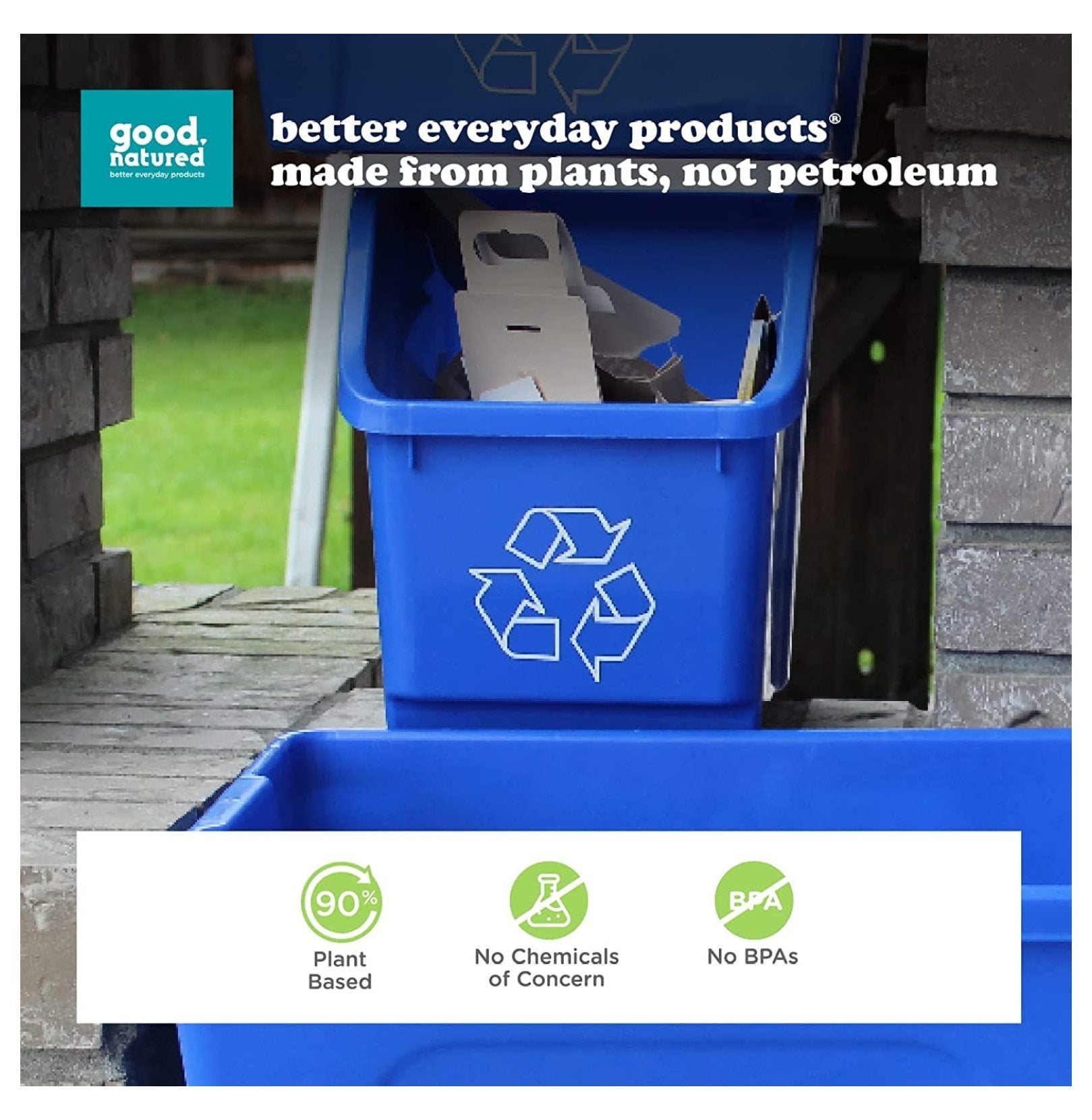 Drevy 6G/25L Stackable Recycle Bin Compact, Ideal for Kitchen, Home