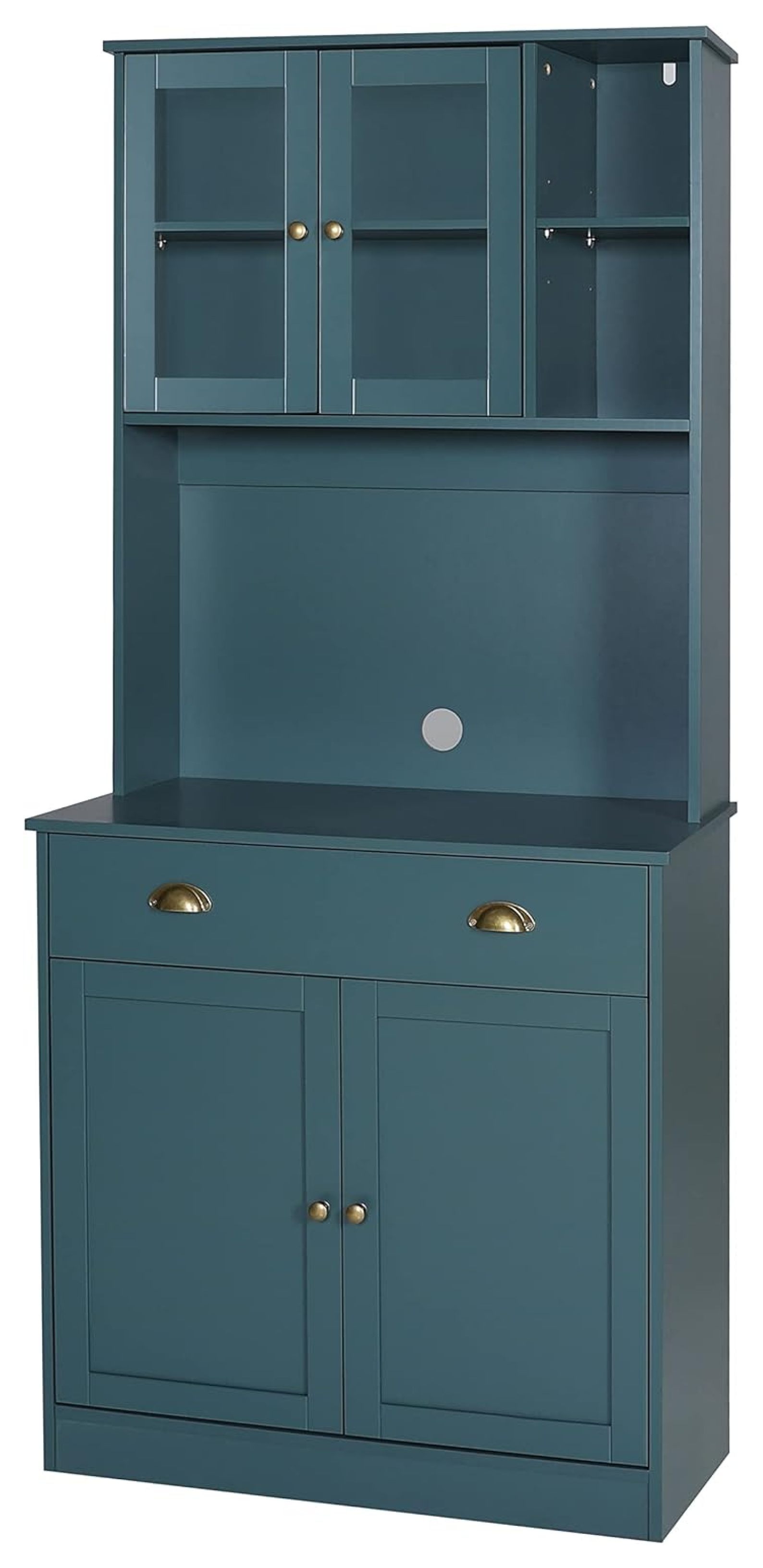 Drevy 72'' Kitchen Pantry Storage Hutch with Microwave Stand