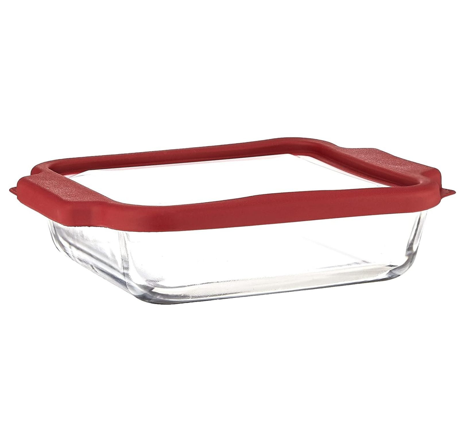 Drevy 8InchSquare Glass Baking Dish with TrueFit Cherry Lid