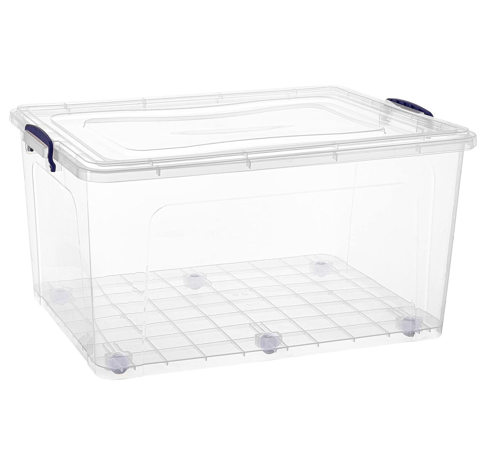 Drevy 85 Qt Storage Container with Wheels, Stackable Large Storage Containers with Lid, Durable