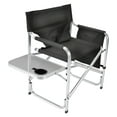 thumbnail image 1 of Drevy Aluminum Director Chair with Folding Tray and Cup Holder, Black, 1 of 2
