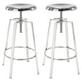 thumbnail image 1 of Drevy Atlas Industrial Bar Stools Set of 2, Adjustable Swivel Four Legged Round Metal Barstools, Backless Counter Height Bar Chairs for Kitchen Dining (Chrome), 1 of 7