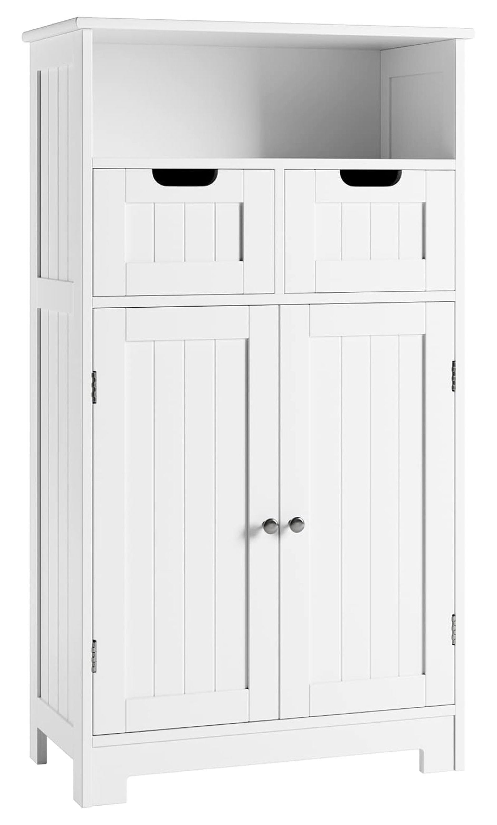 Drevy Bathroom Cabinet, Floor Storage Cabinet with 2 Doors and 2 ...