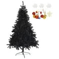 thumbnail image 1 of Drevy Black Artificial Tree 8 Feet Christmas Tree Artificial Pine Tree PVC Branch with Sturdy Meatl Stand, 1 of 7