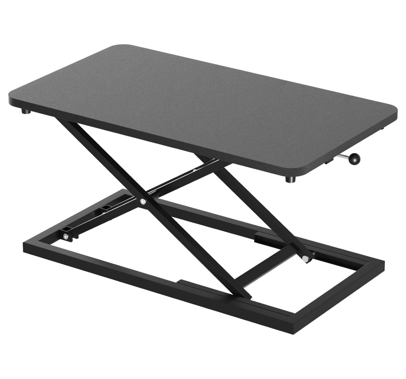 Drevy Black Small Single 24 inch Scissors Lift Keyboard and Mouse Riser