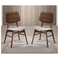 thumbnail image 1 of Drevy -Century Modern Oscar Oval Back Dining Chair, Set of Two, Walnut Brown, 1 of 8