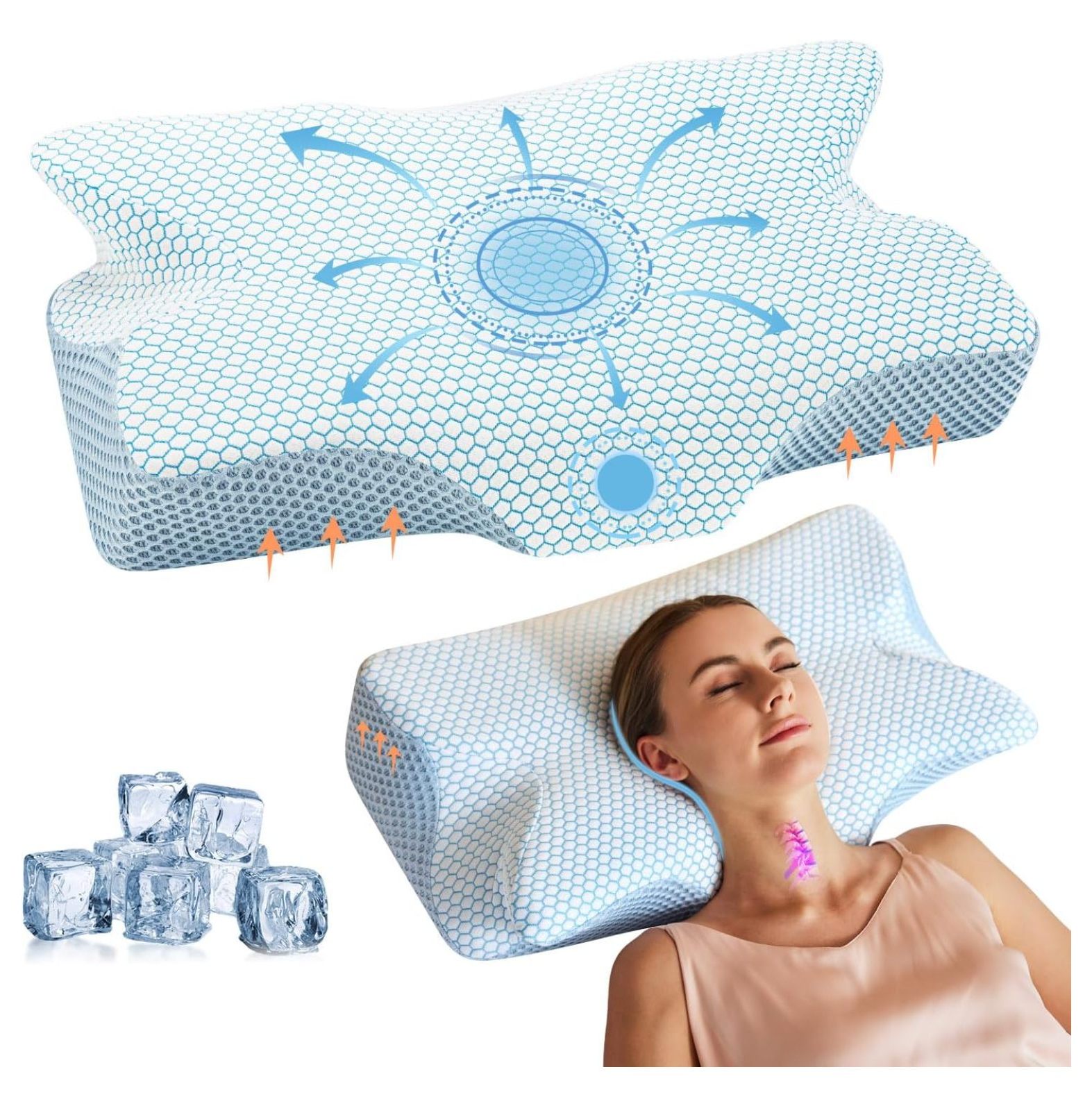 Drevy Cervical Pillow for Neck Pain Relief Neck Pillows for Pain