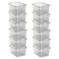 thumbnail image 1 of Drevy Clear Stackable Closet & Storage Box 55 Quart Containers, (12 Pack), 1 of 6