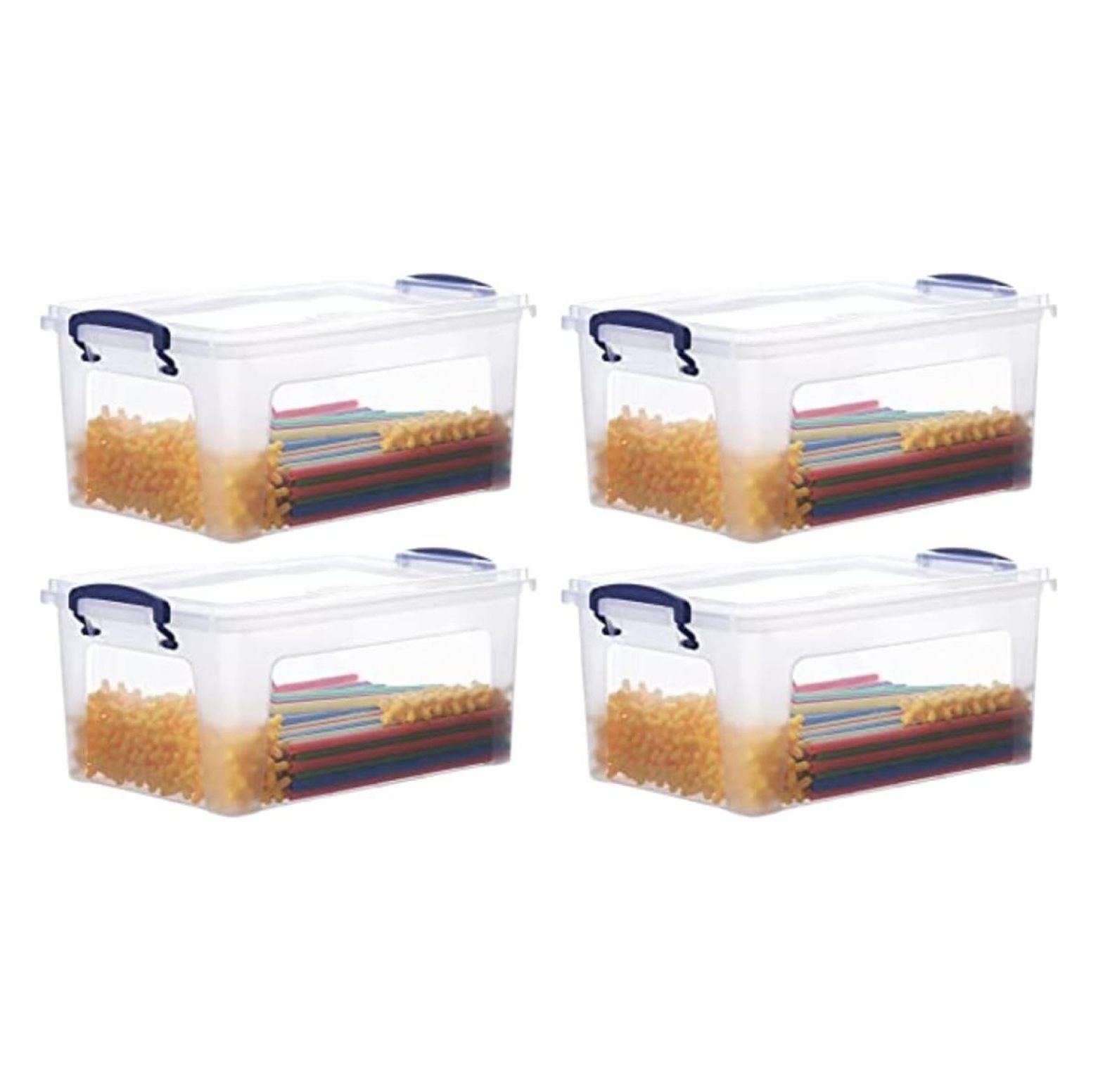 Drevy Clear Storage Boxes with Lids, Plastic Container Bins for