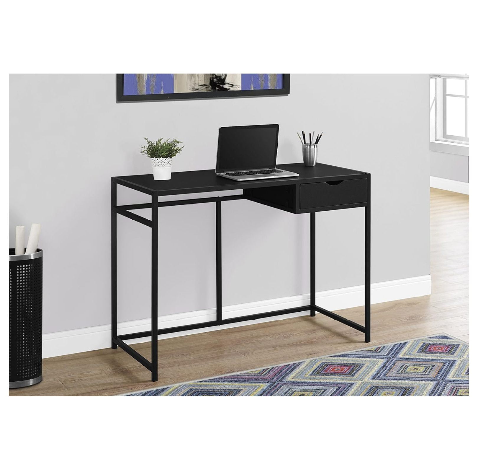 Drevy Contemporary Laptop Table with Drawer Home & Office Computer Desk