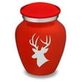 thumbnail image 1 of Drevy Deer Keepsake Cremation Urn (Bright Red), 1 of 5