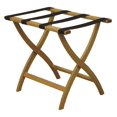thumbnail image 1 of Drevy Designer Curve Leg Luggage Rack,Brown Straps, Medium Oak, 1 of 2