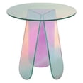 thumbnail image 1 of Drevy End Table Clear Round Side Table Modern Accent Table Iridescent, 1 of 6