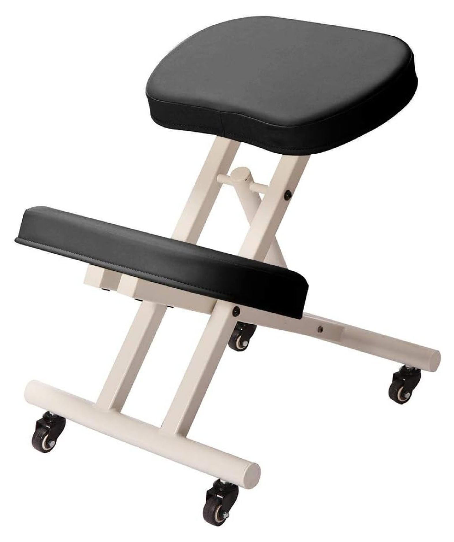 Drevy Ergonomic Rolling Kneeling Posture Chair White/Black