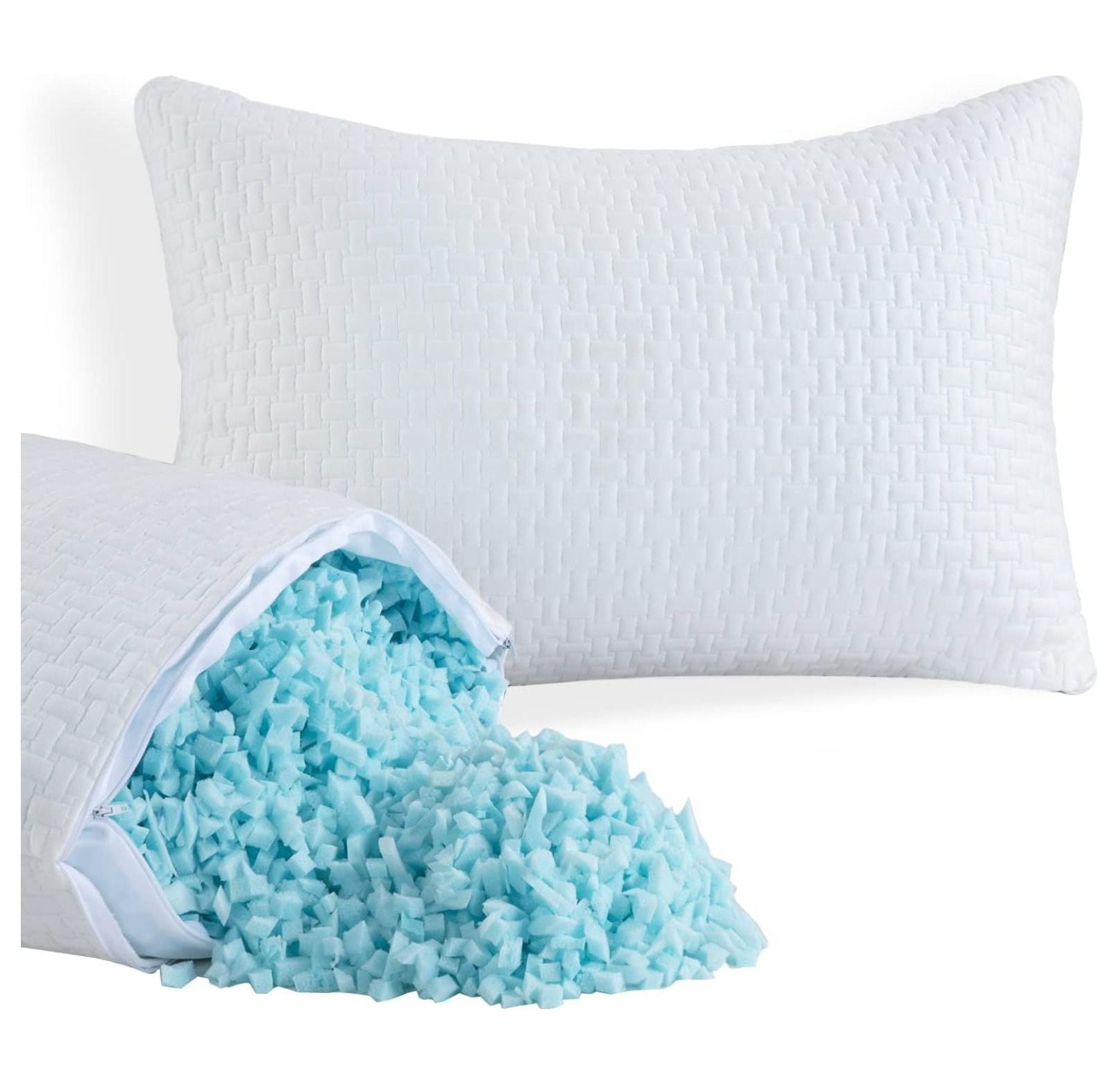 Best Extra Firm Pillows For Side Sleepers Drevy Extra Firm Bed Pillows for Sleeping, Shredded Queen Size Set of 2