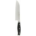 thumbnail image 1 of Drevy Forged Premio Hollow Edge Santoku Knife, 7-inch, Black/Stainless Steel, 1 of 8