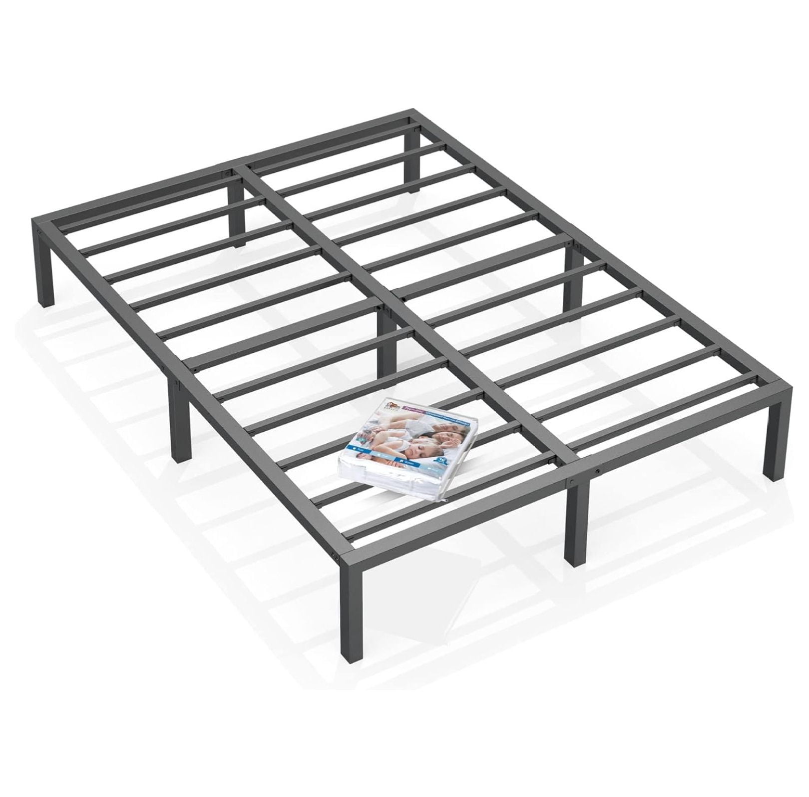 Drevy Full Size Steel Bed Frame Platform Heavy Duty Mattress Foundation