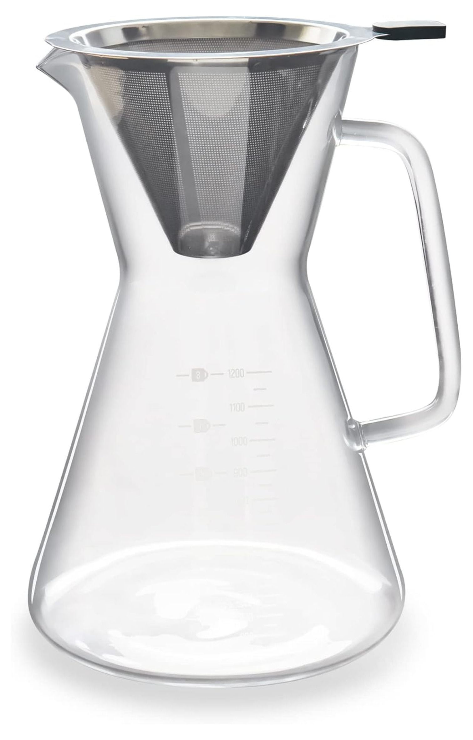 Drevy Glass Pour Over Coffee Carafe Coffee Maker with Reusable