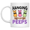 thumbnail image 1 of Drevy Happy Easter Day Hanging With My Peeps White Coffee Mug, Unique Gift Idea, Novelty Cup, Coffee Ceramic Mug 11oz 15oz, 1 of 3