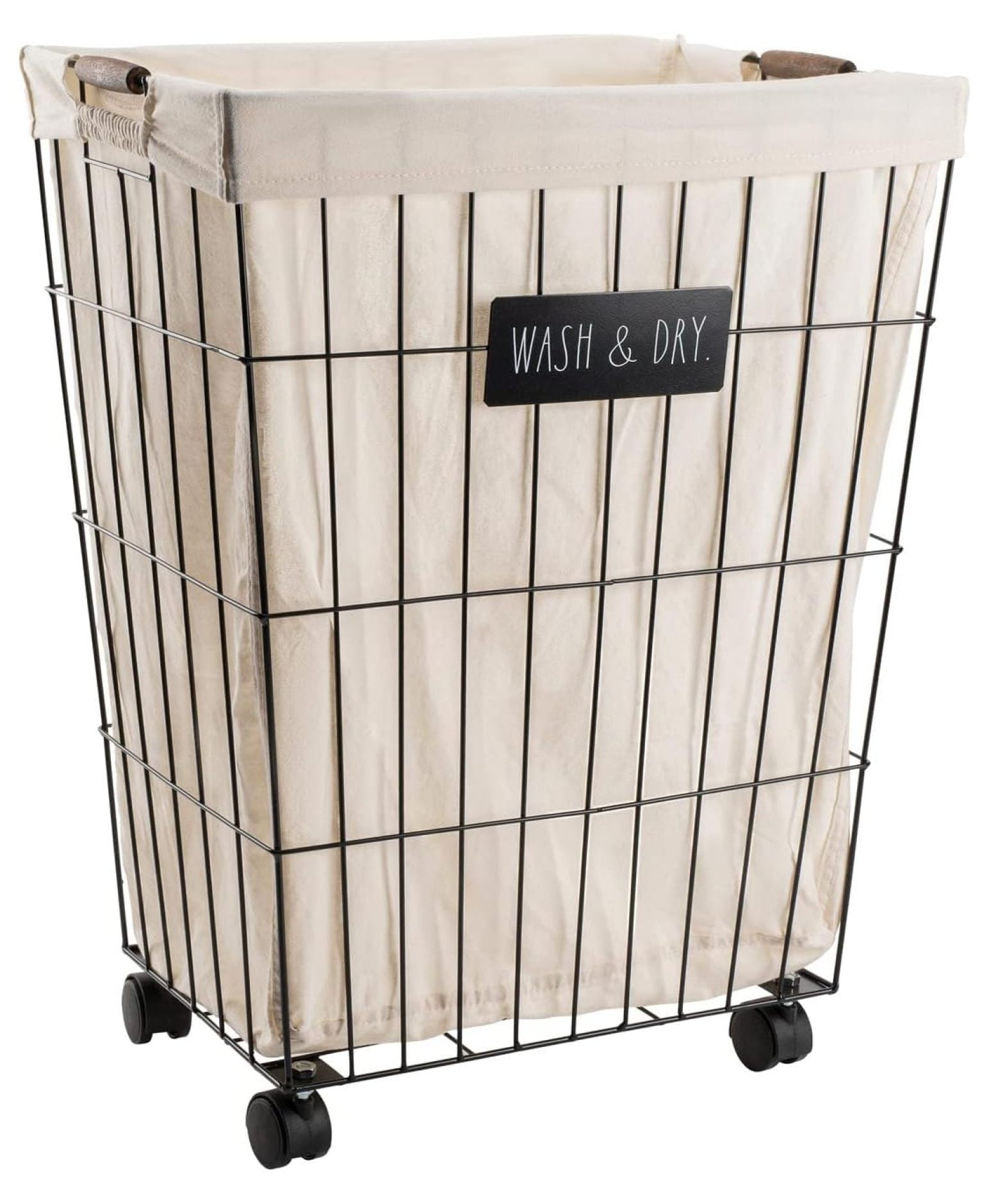 Drevy Heavy Duty Laundry Hamper on Wheels (Wash & Dry) Galvanized