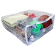thumbnail image 1 of Drevy Jumbo Heavy Duty Vinyl Zippered Square Storage Bags (Clear) for Sweaters, Blankets, Comforters, Bedding Sets and Much More! (23" x 23" x 10") 10-Pack, 1 of 3