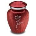 thumbnail image 1 of Drevy Keepsake Rose Cremation Urn (Pearl Candy Red), 1 of 5