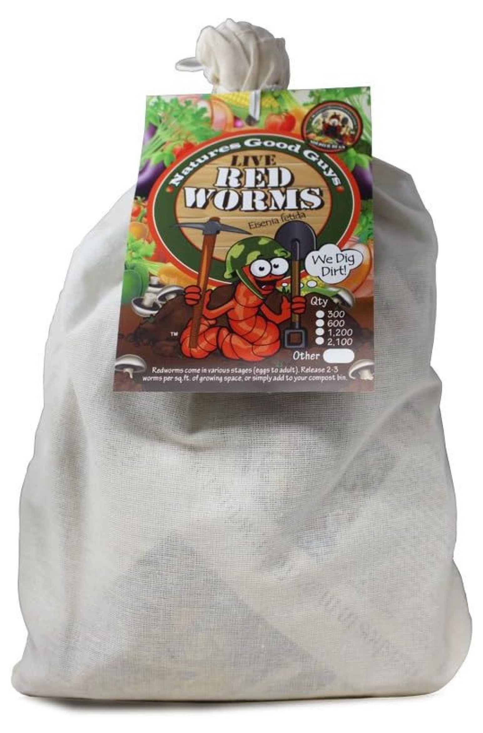 Drevy Live Redworms Composting Red Worms 1,200 Red Wigglers