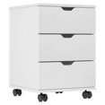 Drevy Mobile File for Home Office, 3 Drawer Chest Wood, Drawers Unit for Under Desk