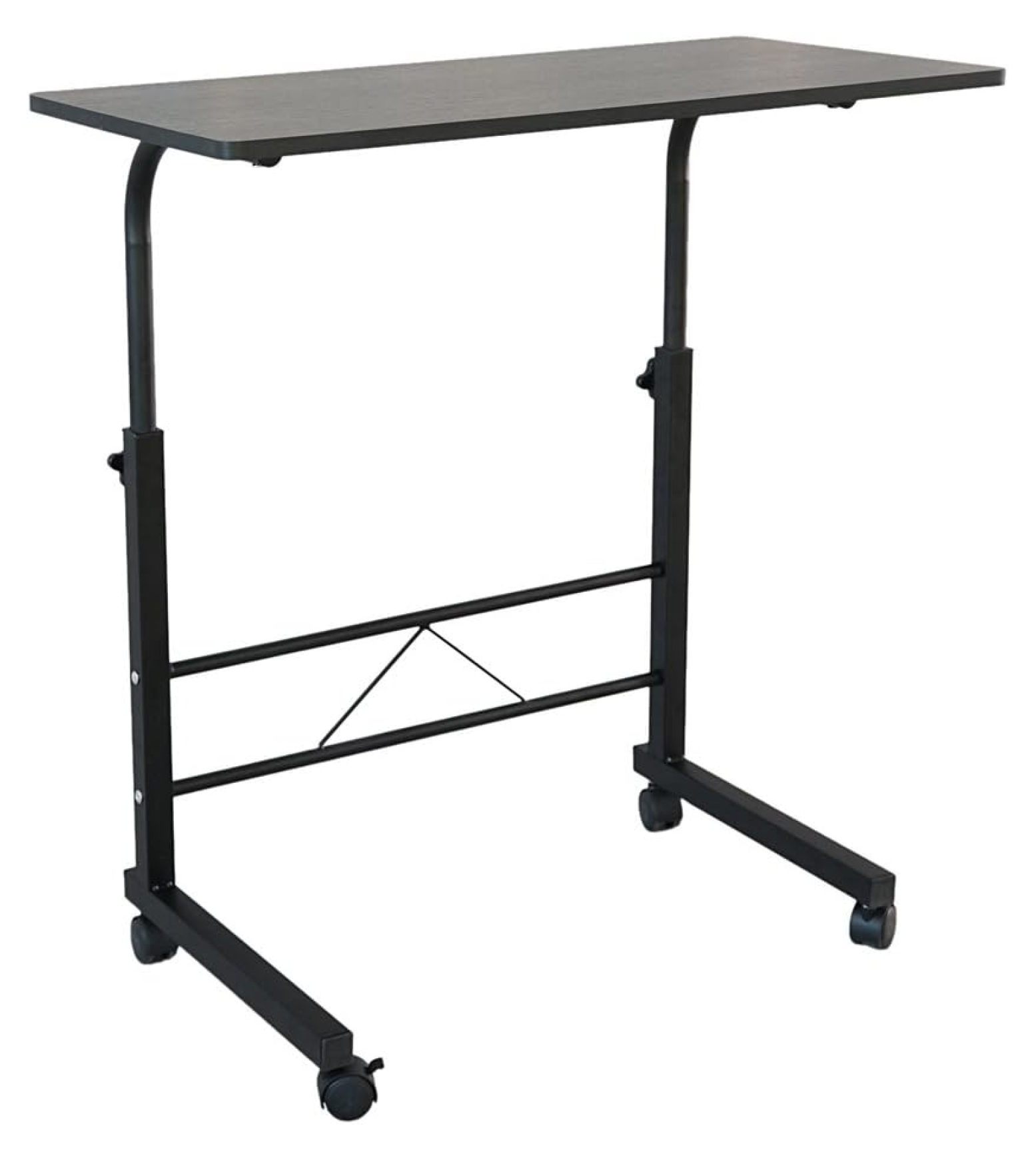 Drevy Mobile Sofa Side Table Rolling Bed Table Snack Table, Height