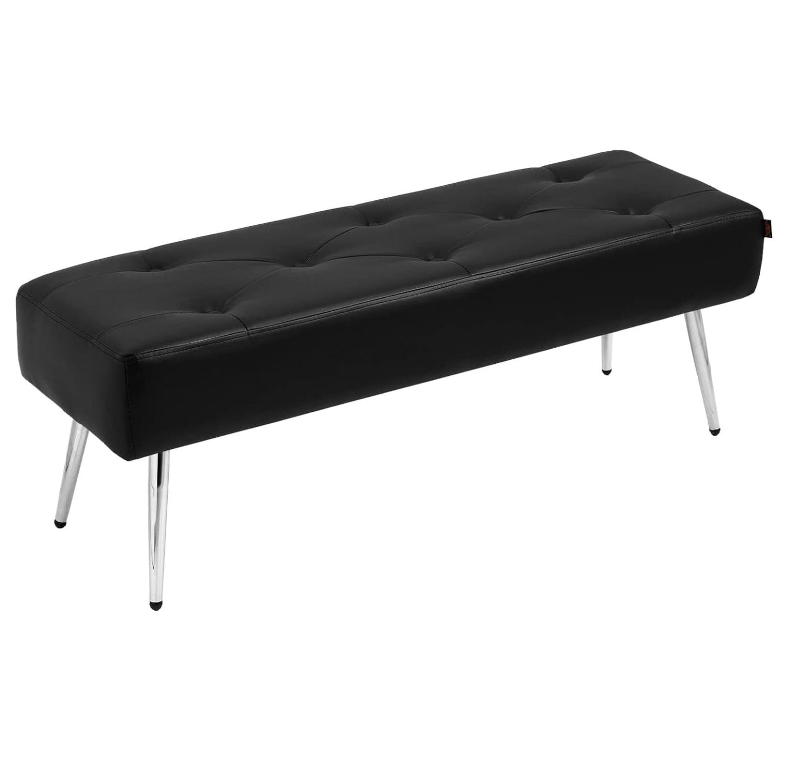 Drevy Modern PU Leather Bench, TuftedButton Design Entryway Bedroom Bench, Upholstered Ottoman