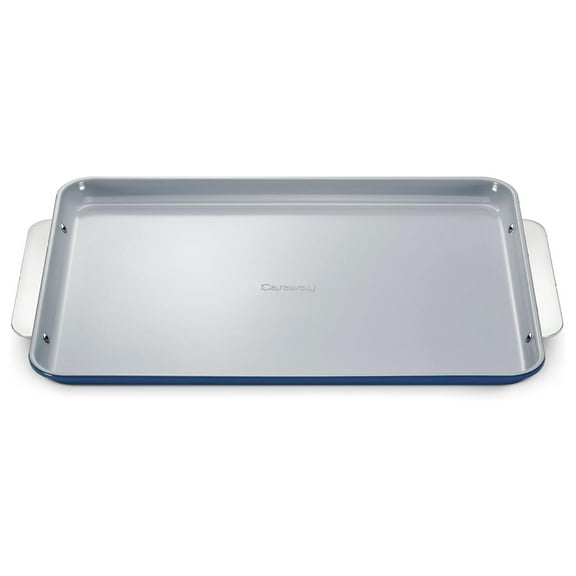Drevy Non-Stick Ceramic Baking Sheet - Naturally Slick Ceramic Coating - Non-Toxic, PTFE & PFOA - Perfect for Baking, Roasting, and More - Large - Navy