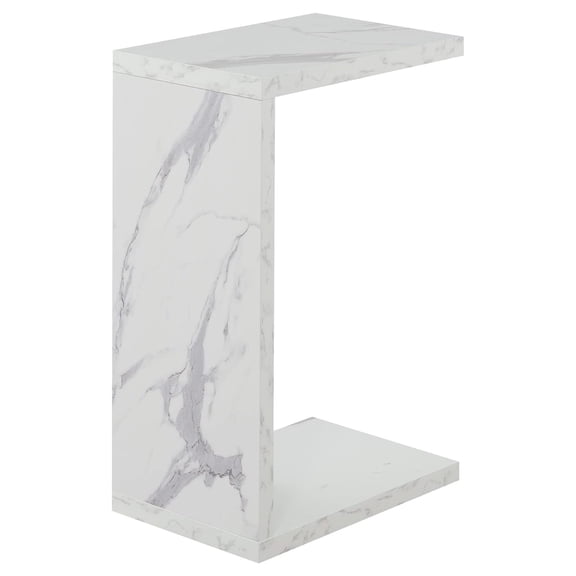 Drevy Northfield Admiral C End Table, Faux White Marble