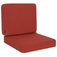 thumbnail image 1 of Drevy Outdoor Deep Seat Cushion Set, 22 x 22 Inch Rainproof & 3-Year Fade Resistant Patio Furniture Cushions, Removable Seat Bottom & Back Cushion Covers with Ties for Chair, Sofa, Couch, Red, 1 of 6