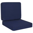 thumbnail image 1 of Drevy Outdoor Deep Seat Cushion Set, 24 x 24 Inch Rainproof & 3-Year Fade Resistant Patio Furniture Cushions, Removable Seat Bottom & Back Cushion Covers with Ties for Chair, Sofa, Couch, Blue, 1 of 6