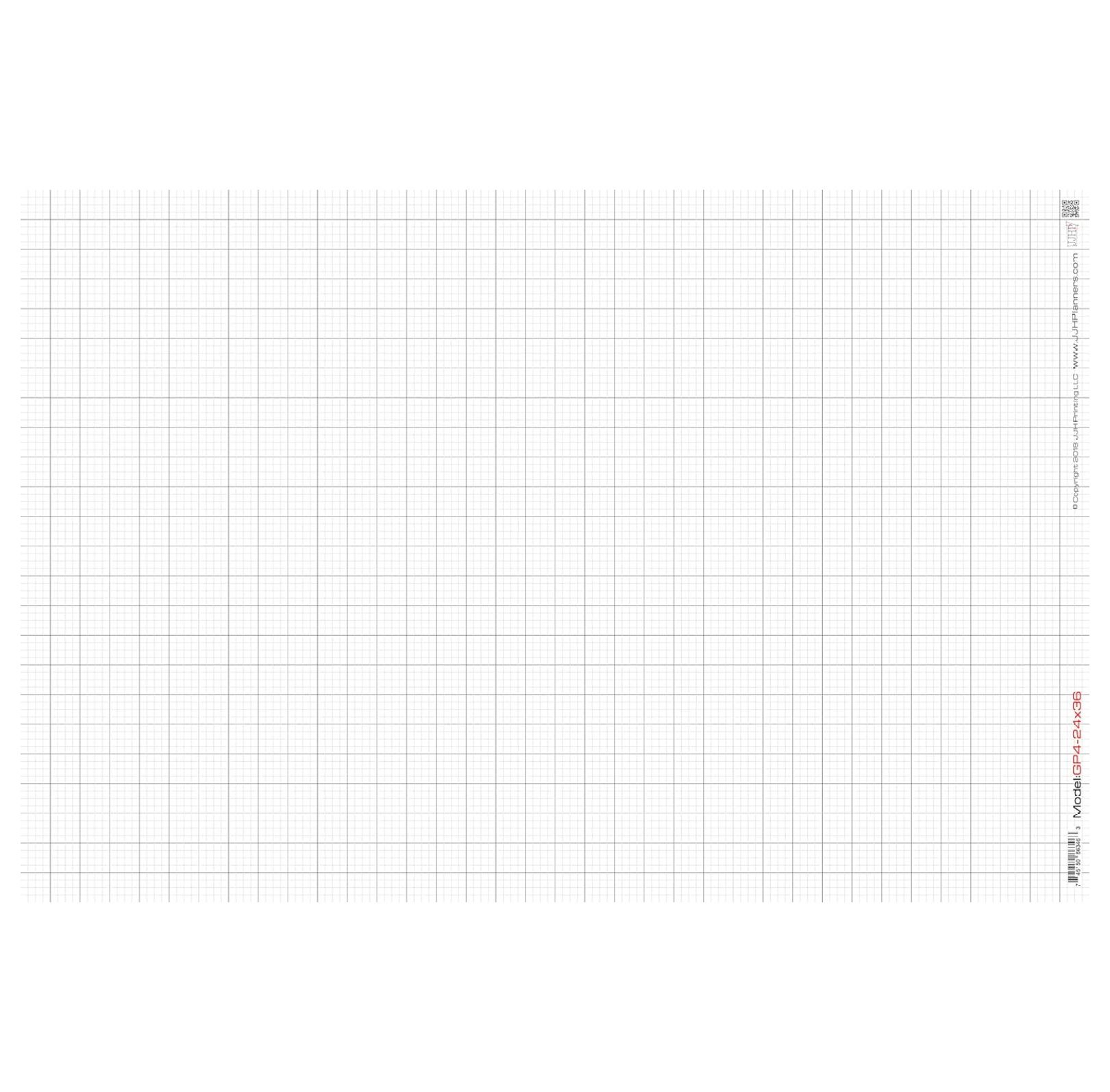 Drevy Paper 24" x 36" Large Graph Paper 1" and 1/4" Ruled (PGP4