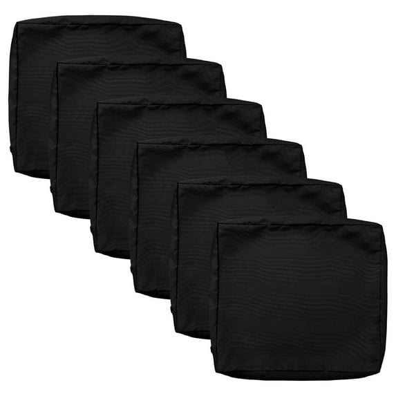 Drevy Patio Cushion Covers Replacement, Outdoor Cushion Covers Slipcovers for Patio Furniture, Sunbrella Waterproof Slip Covers Outside (Set of 6, 24x24 in)