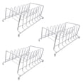 thumbnail image 1 of Drevy Plates Holder Pots Pans Lid Organizer Rack for Cabinet, Pantry or Kitchen Counter (THREE, WHITE), 1 of 7