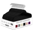 thumbnail image 1 of Drevy Premium Non Slip Velvet Hangers - Heavy Duty - Coat Suit Hangers (Black, 150), 1 of 7