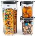 thumbnail image 1 of Drevy ProKeeper+ 3-Piece Clear Plastic Modular Airtight Pantry Cereal Food/Snack Kitchen Storage Organization Container Canister Set, 1 of 5