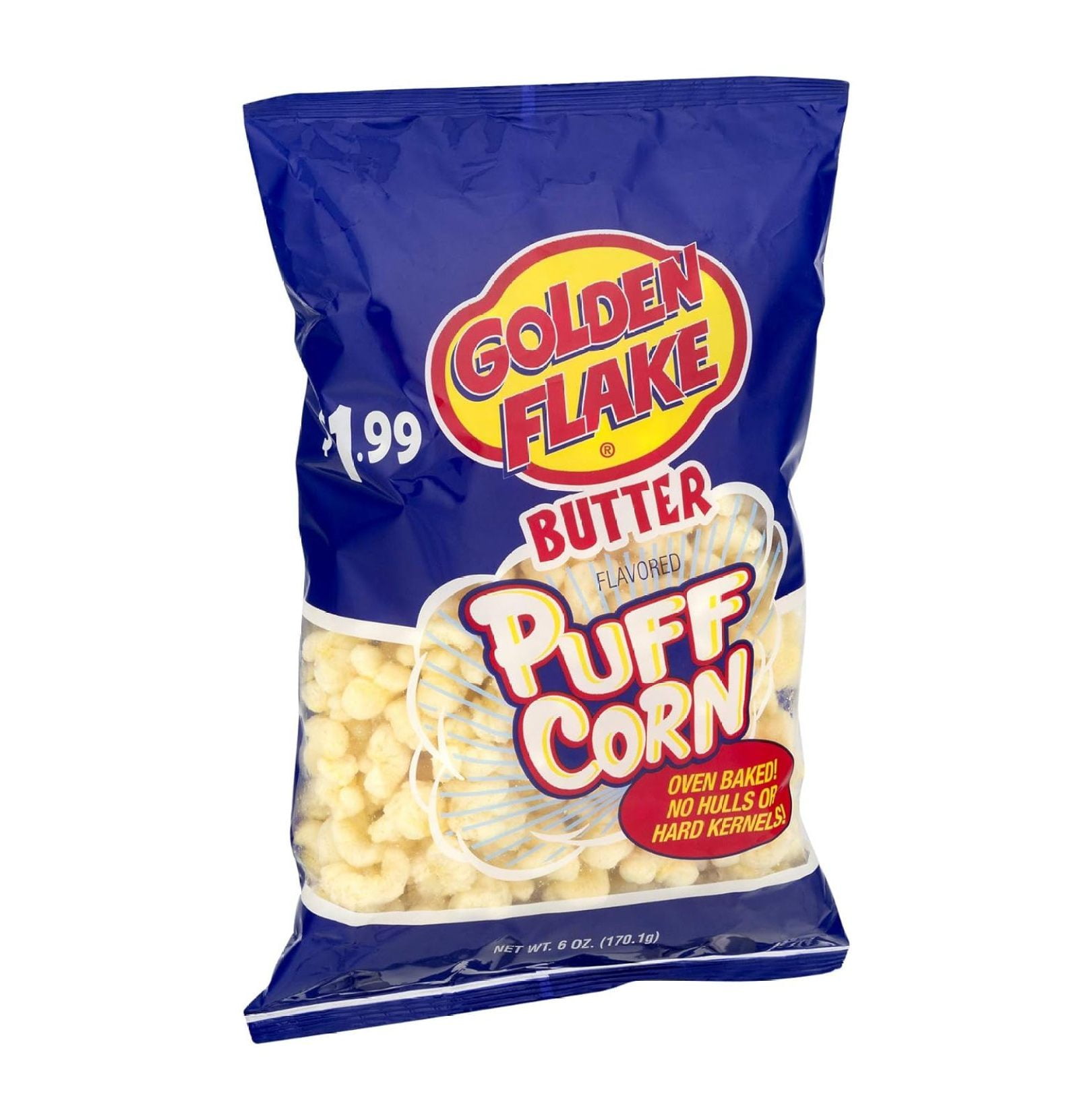 Drevy Puff Corn Butter, 6 oz Bags (Pack of 4)