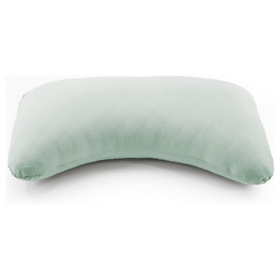 Drevy Queen Side Pillow Case - Fits The Scrumptious and Essence Curved Pillows for Side Sleeping - Comfortable and Soft Cooling Viscose Made from Bamboo Fabric - Queen Size (Morning Mint Green)