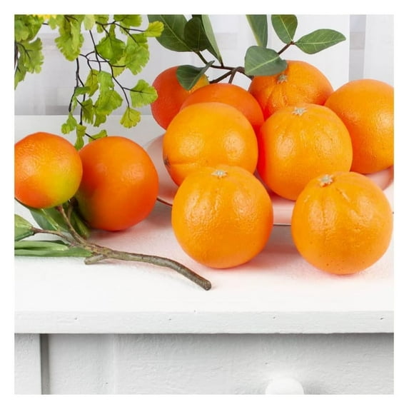 Drevy Realistic Artificial Oranges for Holiday or Seasonal Decorating, Crafting and Displaying