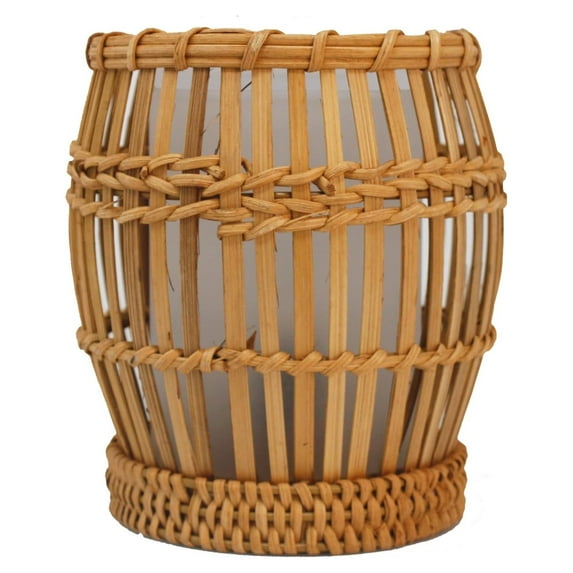 Drevy , Scented Wax Cube Melter, Flower Electric Fragrance Burner, Wickless Candle Air Freshener, Full Size Home Décor, House Decoration Gift (Basket Rattan)