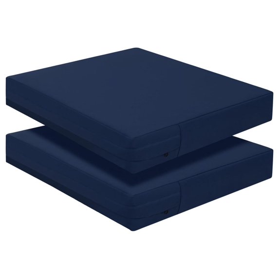 Drevy Seat Cushions for Patio Furniture, Waterproof Replacement Patio Chair Cushions, Set of 2, 18.5 x 16 x 3 Inch, Navy Blue