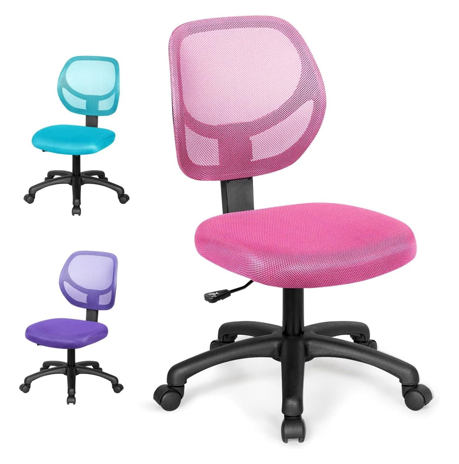 Drevy Small Desk Chair for Kids Teens Armless Desk Chairs Adjustable